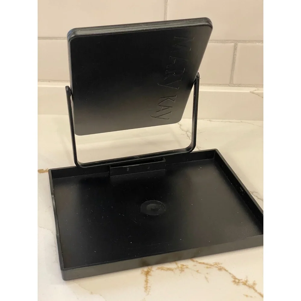 Mary Kay Folding Travel Makeup Mirror &‎ Tray Stand Rotate Mesh Zippered Bag